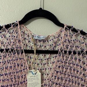 Pink Crochet Maxi Dress